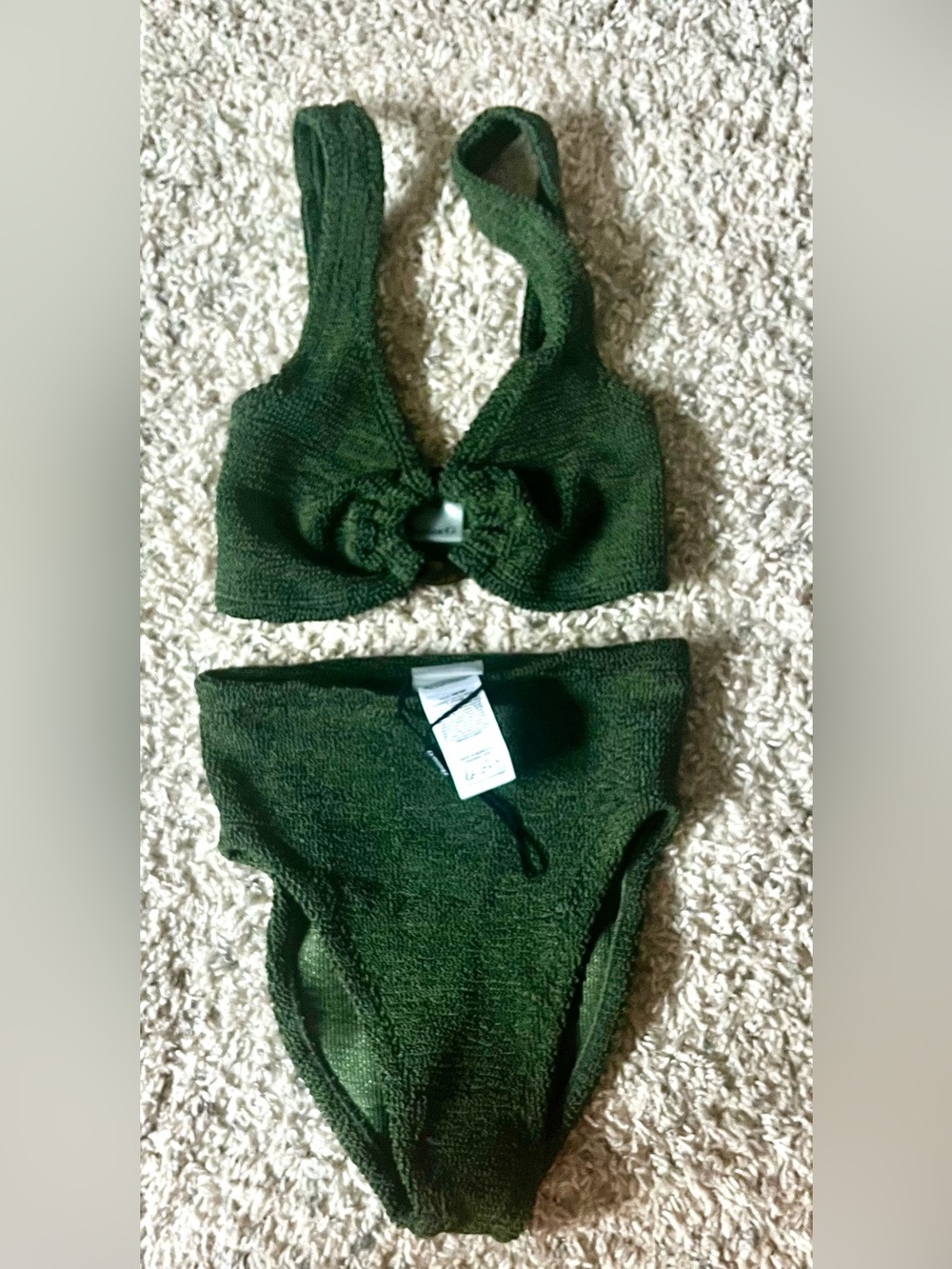 Hunza G Olive Nadine Bikini one size fits all Brand New